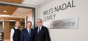Dr. Gary Newton, President and CEO with philanthropists Miles and Kelly Nadal