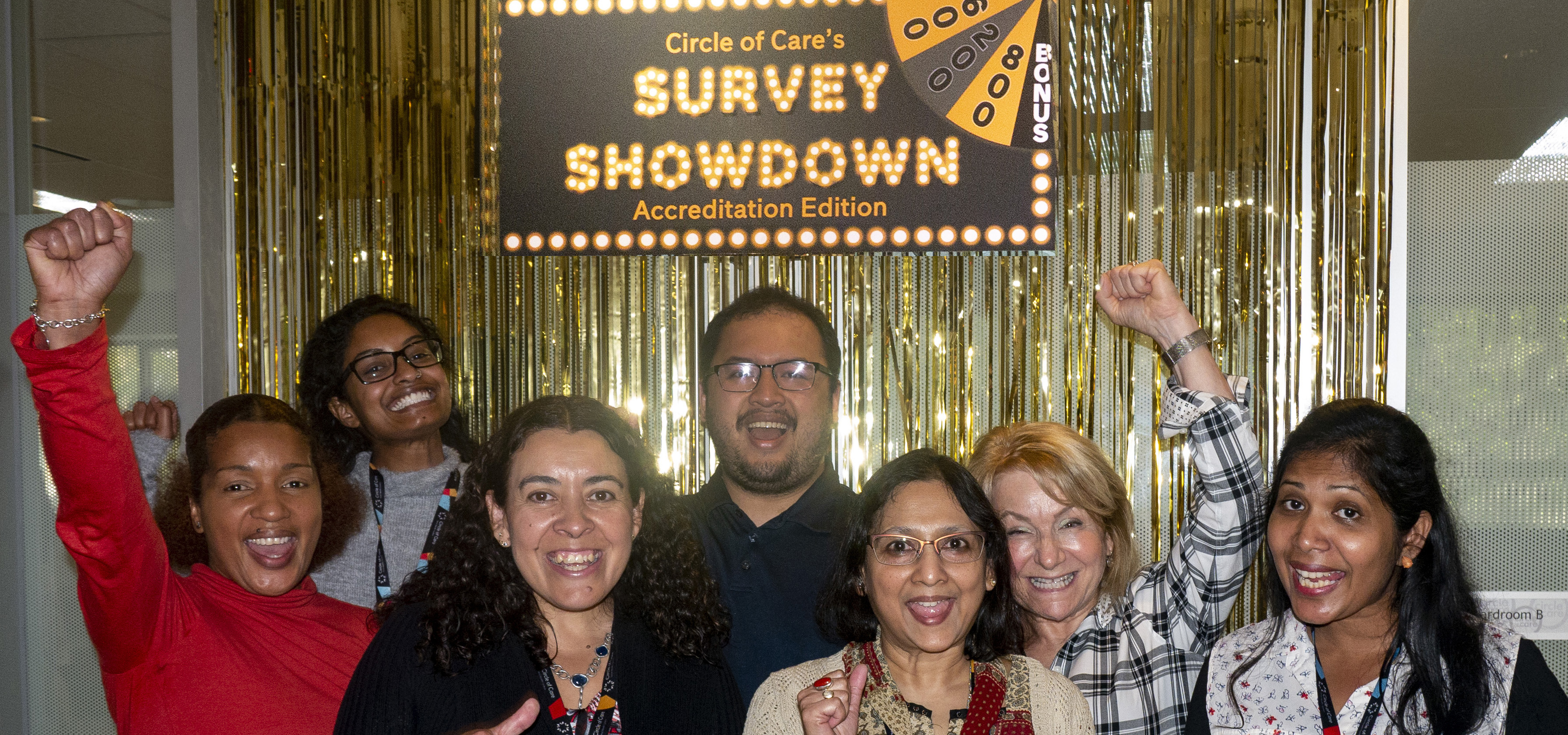 Circle of care employees at survey showdown event