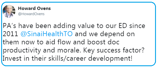 tweet from Dr. Howard Ovens